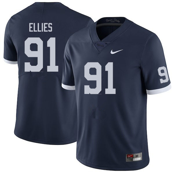 NCAA Nike Men's Penn State Nittany Lions Dvon Ellies #91 College Football Authentic Navy Stitched Jersey FZB3498CP